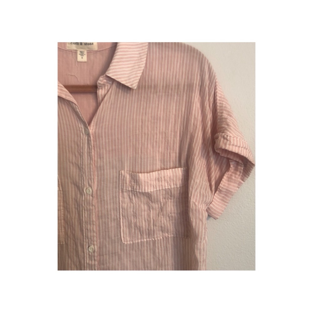 Cloth and stone stripe cotton top